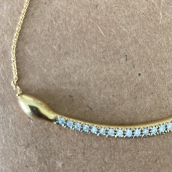 Sorellina Rare Serpent Collar plate 18k gold and diamond necklace! Mint! - Picture 2 of 13